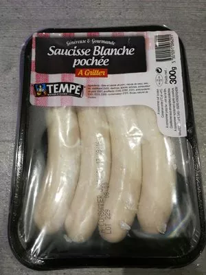 Saucisse Blanche Pochée à Griller Tempé 300 g, code 3301091096291