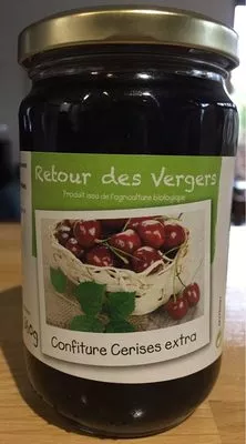 Confiture cerise extra Retour Des Vergers , code 3301595001166