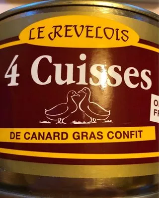 4 cuisses de canard gras confit Le Revelois , code 3302183000141