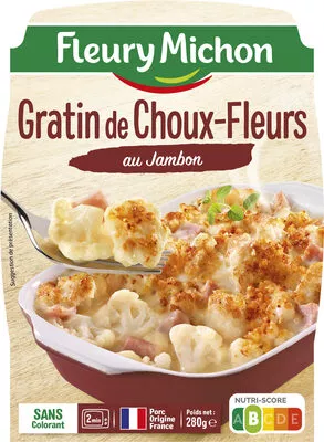 Gratin de choux-fleurs au jambon Fleury Michon 280 g, code 3302744121025