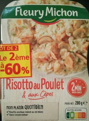 Risotto au poulet et aux cepes Fleury Michon 280 g, code 3302749646028