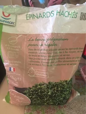 Epinards hachés Toupargel , code 3307070043683