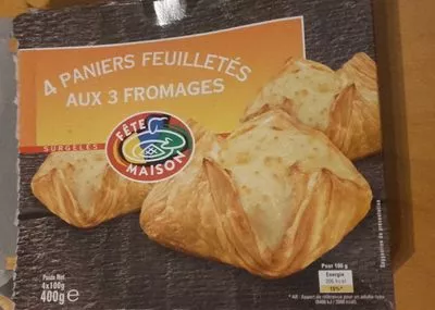 4 paniers feuilletės aux 3 fromages Fête Maison 400 g e, code 3325710232129