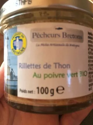 Rillettes de thon au poivre vert bio Pêcheurs Bretons 100 g, code 3325815008995