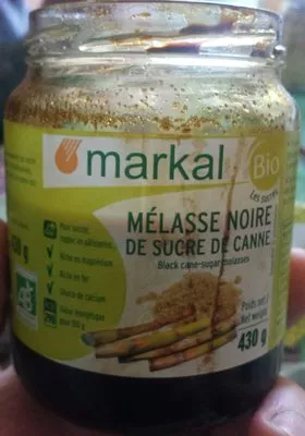 Mélasse noire de sucre de canne Markal 430 g, code 3329480121102