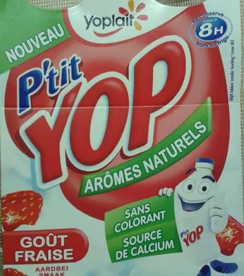 P'tit Yop goût Fraise Yoplait, P'tit Yop 720 g (4 * 180 g), code 3329770048560