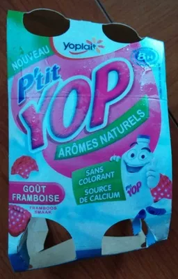 P'tit Yop goût Framboise Yoplait, P'tit Yop 720 g (4 * 180 g), code 3329770048577