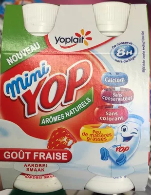 Mini Yop, Goût Fraise Yoplait 400 g (4 x 100 g), code 3329770048928