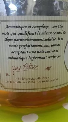 Miel de Thym Le Verger Des Abeilles , code 3335440135621