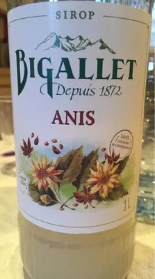 Sirop anis Bigallet 1 l, code 3336770000115