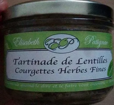 Tartinade De Lentilles Courgettes Herbes Fines Bio Élisabeth Patignac 180 g, code 3337530510103