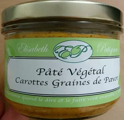 Pâté végétal carottes graines de pavot Élisabeth Patignac 180 g, code 3337530510141