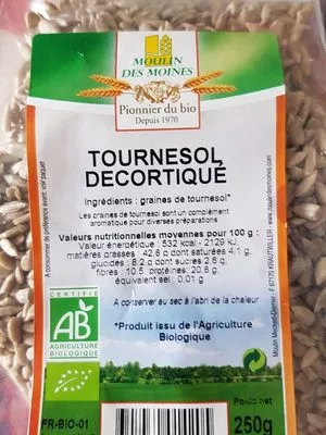 Tournesol décortiqué Moulin Des Moines , code 3347430014205