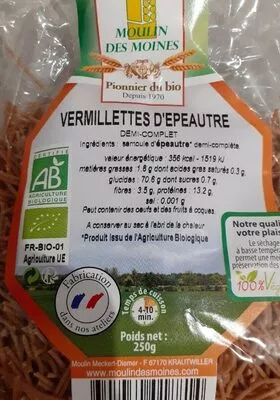 Vermillettes d'épeautre  demi-complet  , code 3347430018814