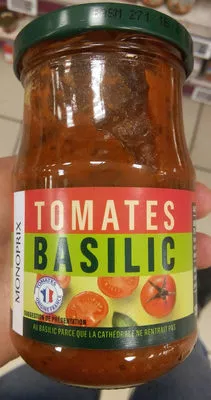 Sauce tomate basilic Monoprix 190 g, code 3350031653308