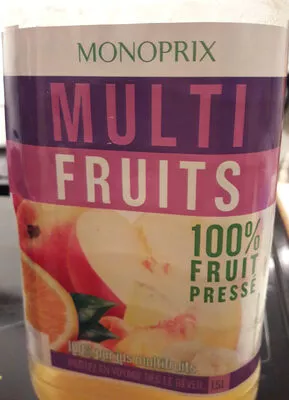 Pur jus multifruits Monoprix , code 3350033175426