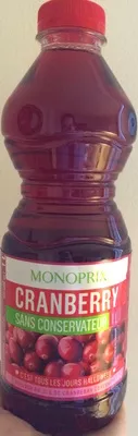 Cranberry Monoprix 1 L, code 3350033203518