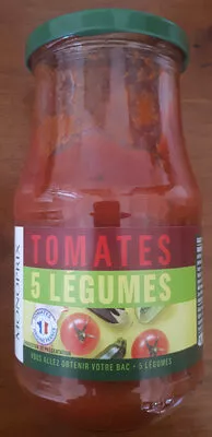 Sauce tomates aux 5 légumes Monoprix 420 g, code 3350033423985