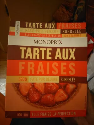 Tarte aux fraises Monoprix 530g, code 3350033528116