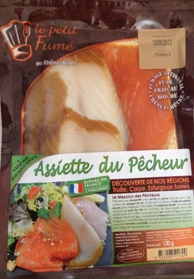 Assiette du Pêcheur Carpe Esturgeon Truite Fumés le petit Fumé 130 g (2 personnes), code 3356998511309