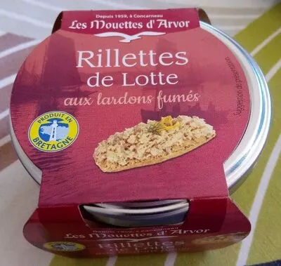 Rillettes de lottes au lardon fumés Les Mouettes d'Arvor , code 3365629150015