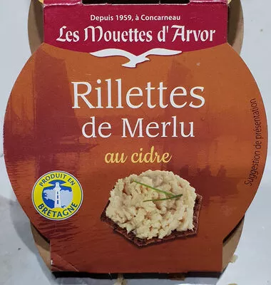 Rillettes merlu au cidre les mouettes d'arvor 125g, code 3365629150022