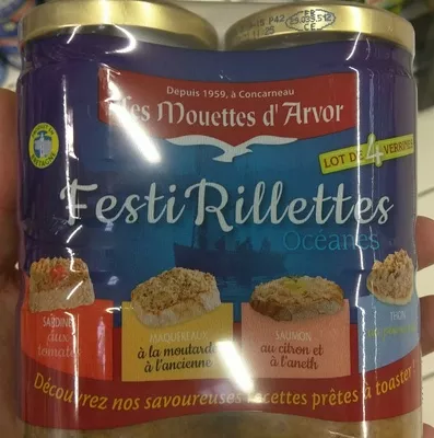 Festi Rillettes (Lot de 4 verrines) Les Mouettes d'Arvor 280g (4 x 70 g), code 3365629170013