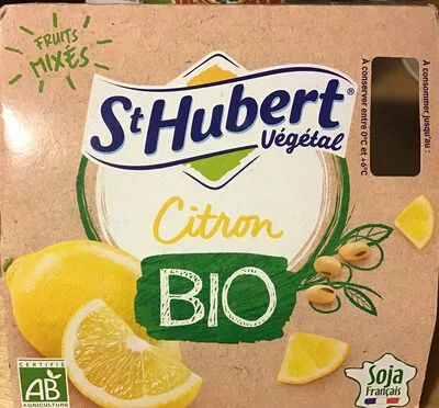 St Hubert Végétal Citron Bio St Hubert, St Hubert Végétal 400g, 4 pots de 100g, code 3366321056254