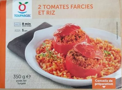 2 tomates farcies et riz Toupargel 350 g, code 3366760033007