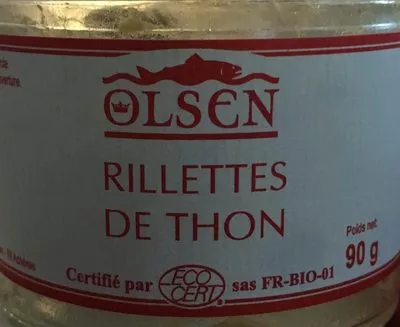 Rillette de thon Olsen 90 g, code 3367940000635