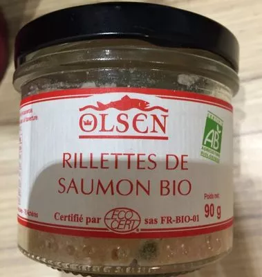 Rillette de saumon bio Olsen 90 g, code 3367940000659