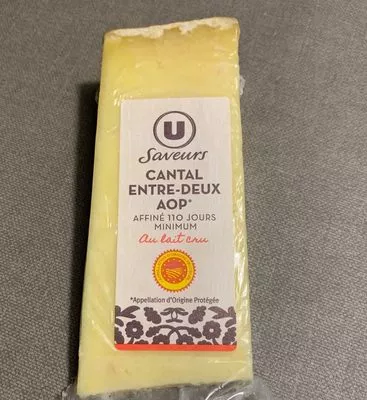 Cantal AOP entre deux au lait cru 33%mg U Saveurs,  U 110 jours 220 g, code 3368952539939