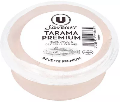 Tarama premium aux oeufs de cabillaud U Saveurs,  U 180 g, code 3368953290365