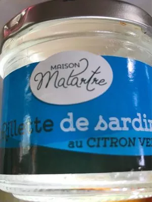 Rillette de sardines Maison Malartre , code 3372468000111