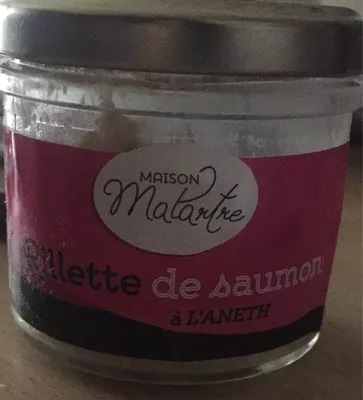 Rilette de saumon a l'aneth Maison Malartre , code 3372468000128