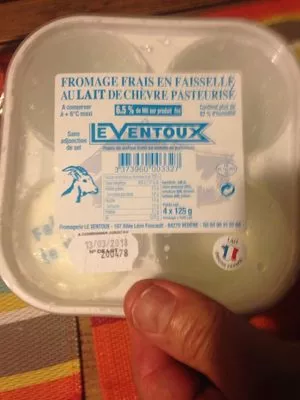 Fromage Frais Faisselle au lait de chevre pasteurisé Le Ventoux 4 x 125g, code 3373960003327