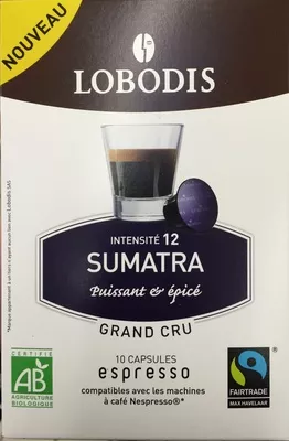 Espresso grand cru Sumatra Lobodis 10 capsules, code 3376221113889