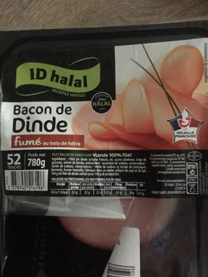 Bacon de dinde Id Halal 780 g, code 3378740516196