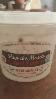 Faisselle de chèvre au lait cru entier Pays des murets 400g, code 3379115012039