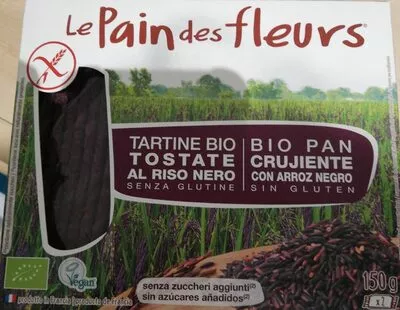 Bio pan crujiente con arroz negro Le Pain des Fleurs 150g, code 3380380080463