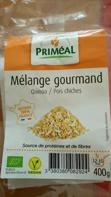 Mélange gourmand Quinoa / Pois chiches Priméal 400 g, code 3380380082924