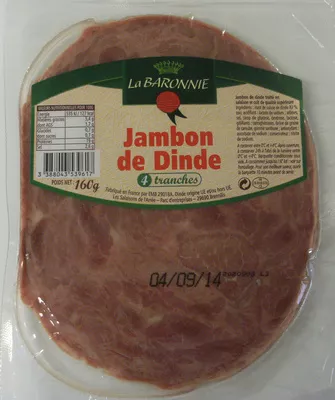 Jambon de Dinde La baronnie 160 g, code 3388043539617