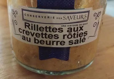 Rillettes aux crevettes rôties au beurre salé Conserverie Des Saveurs , code 3389090018940