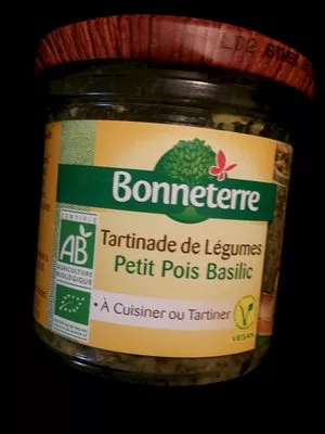 Tartinade de légumes Petits Pois Basilic Bonneterre 135 g, code 3396411224164