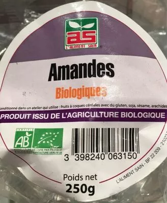 Amandes L'Aliment Sain 250g, code 3398240063150