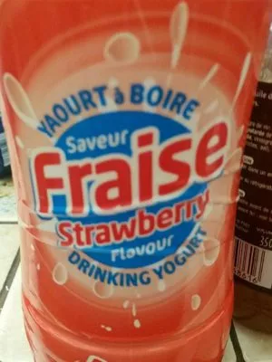 Yaourt à boire sucré et aromatisé saveur fraise Auchan , code 3412290002867