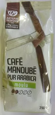 Café Manoubé pur arabica moulu Artisans du Monde 250 g, code 3413880004025