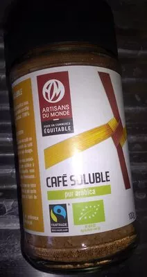 Café Soluble Pur Arabica Artisans du Monde 100 g, code 3413880009068