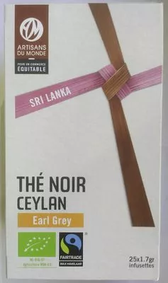 Thé noir ceylan Earl Grey Artisans du Monde 42,5 g (25 * 1,5 g), code 3413880012044