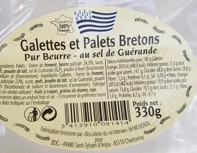 Galettes et Palets Bretons Biscuiterie du Roi Morvan 330 g, code 3413910091414